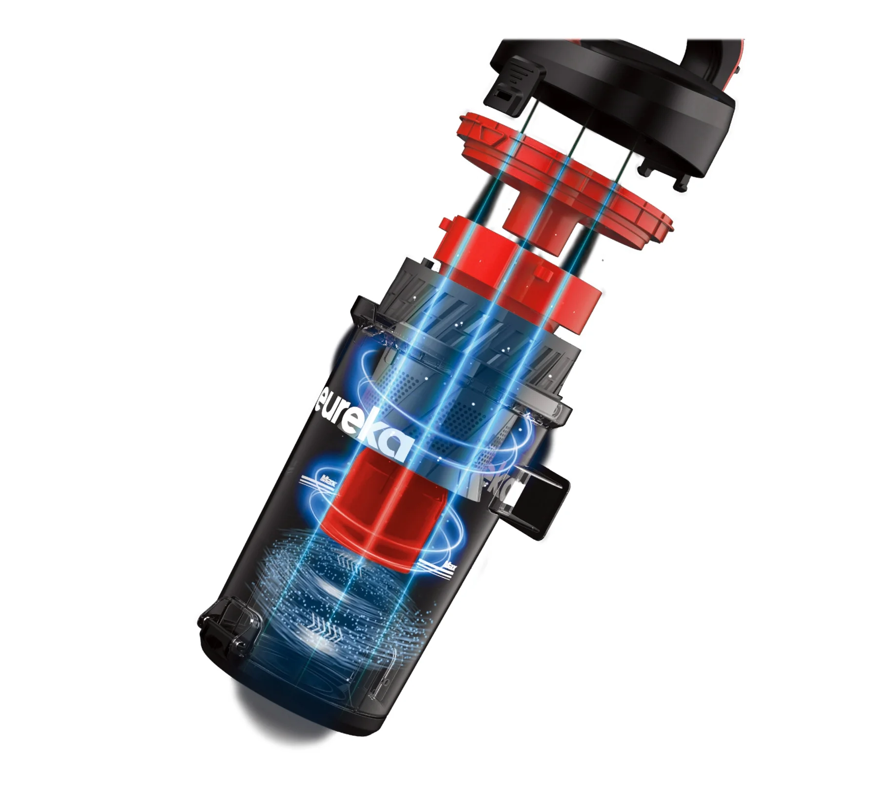 Eureka Bagless Upright Vacuum, Max Swivel Pro, Pet Friendly, Powerful Suction, Whole Home Cleaning, with Turbo Pet & Crevice Tool, Swivel Steering, Extended Reach, LED, Lightweight, NEU351, Red