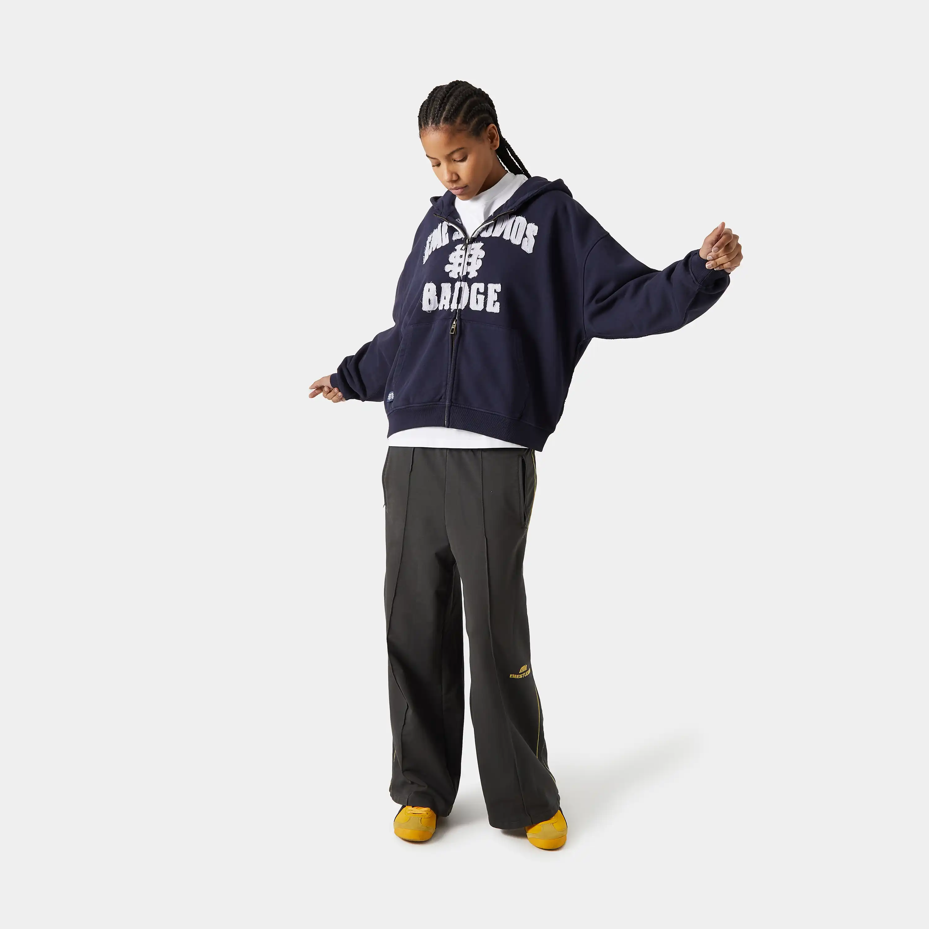 Badge Navy Full Zip