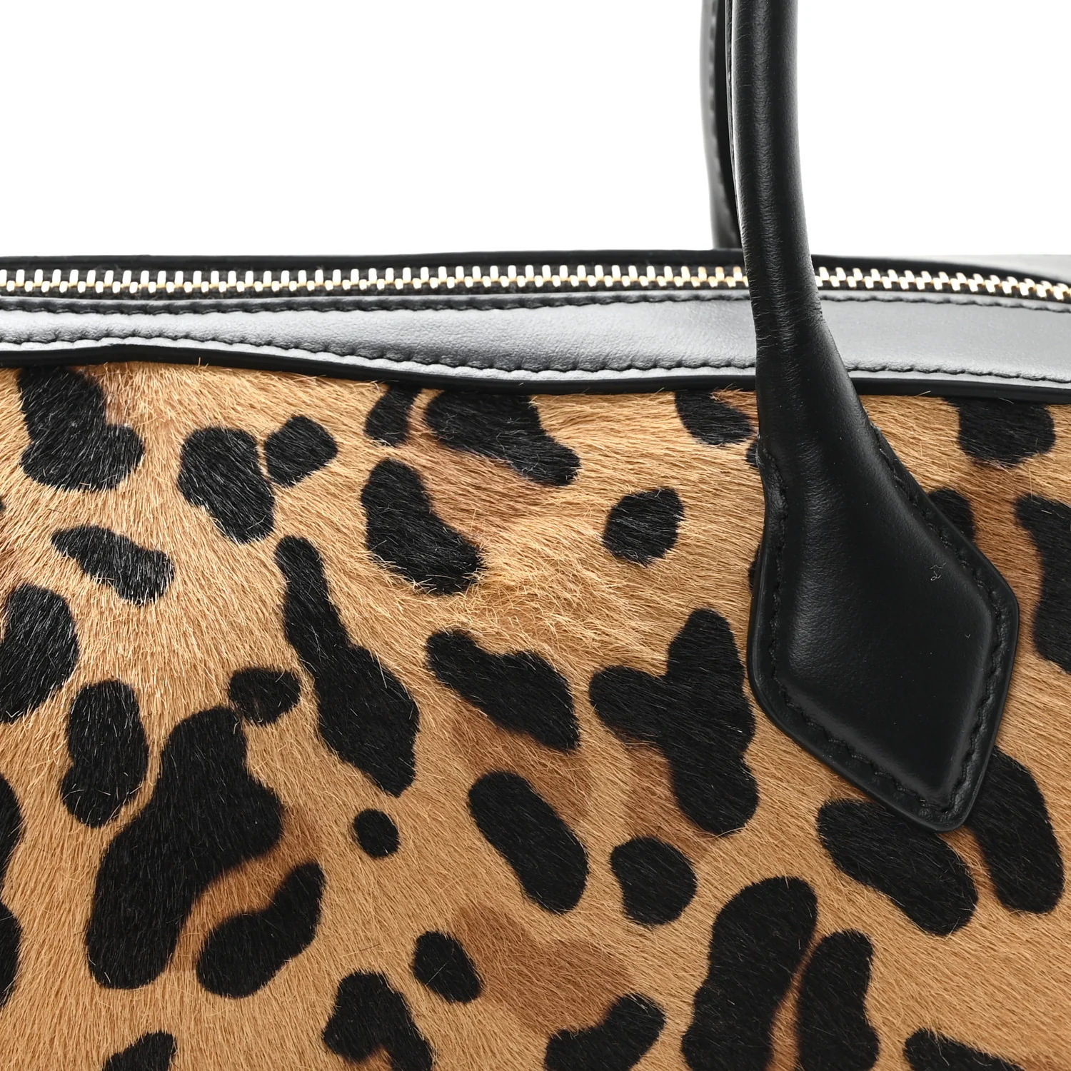 Calf Hair Leopard Print Medium Le Teckel Bag
