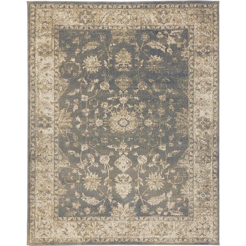 Old Treasures Blue/Cream 5 ft. x 7 ft. Area Rug