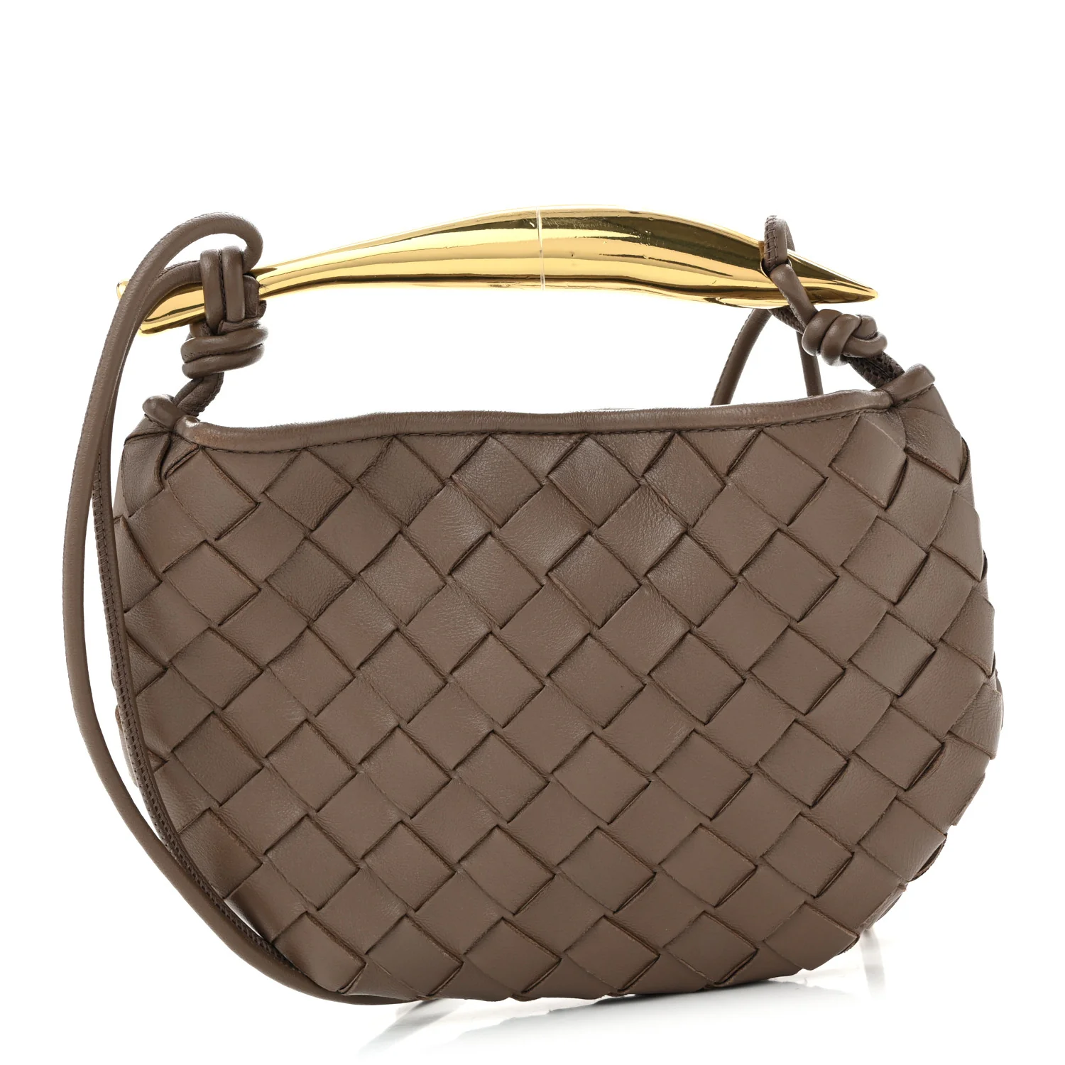Nappa Intrecciato Mini Sardine Bag Taupe Grey