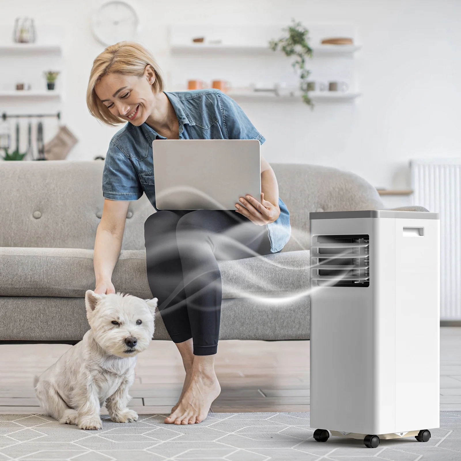 10000BTU Portable Air Conditioner with Remote Control, AC Unit Covers up to 450 Sq. Ft. - Image 3
