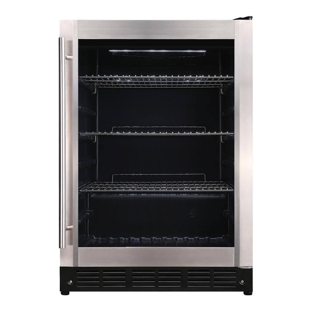 Vissani 23.4 in. 50 Bottle, 154 Can, Wine and Beverage Cooler with Stainless Steel Door, Stainless and Black