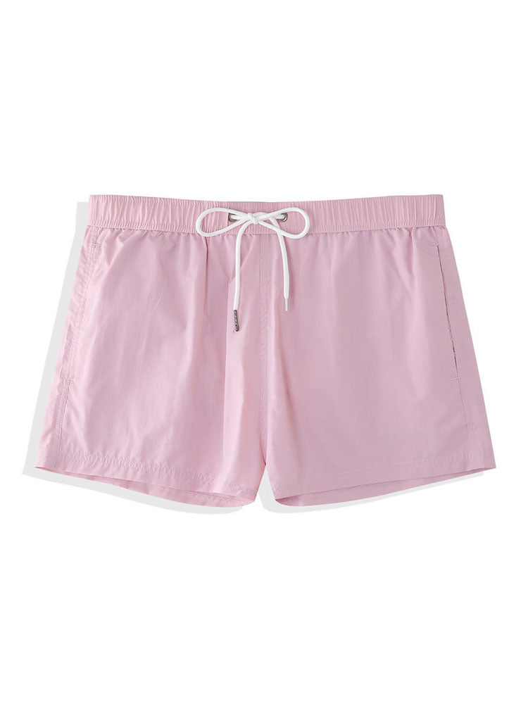 Chemise boutonnée à imprimé géométrique avec poche et short de bain court