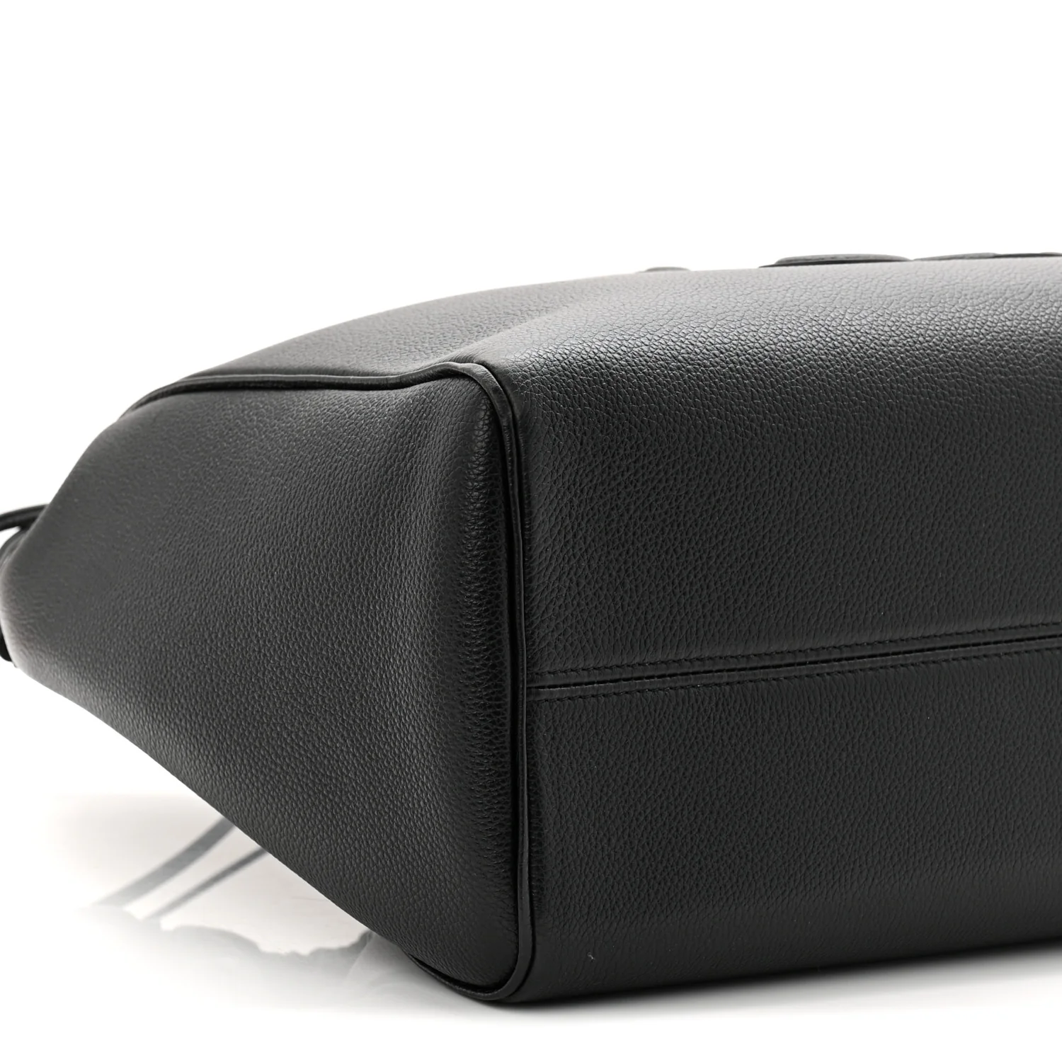Calfskin Cuir Triomphe Cabas Drawstring Black