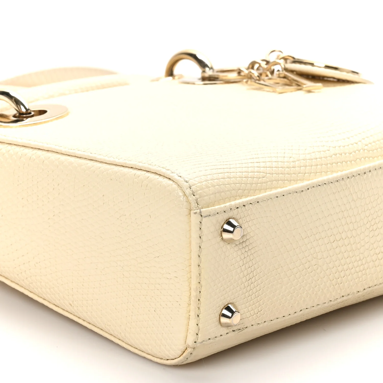 Lizard Mini Lady Dior White