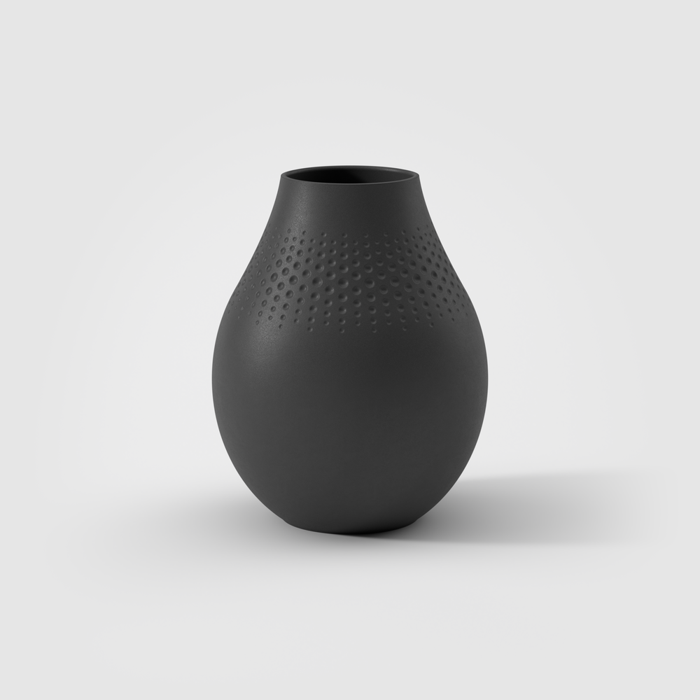 Manufacture Vase - Black, 6.3'' x 8.1'', Premium Porcelain