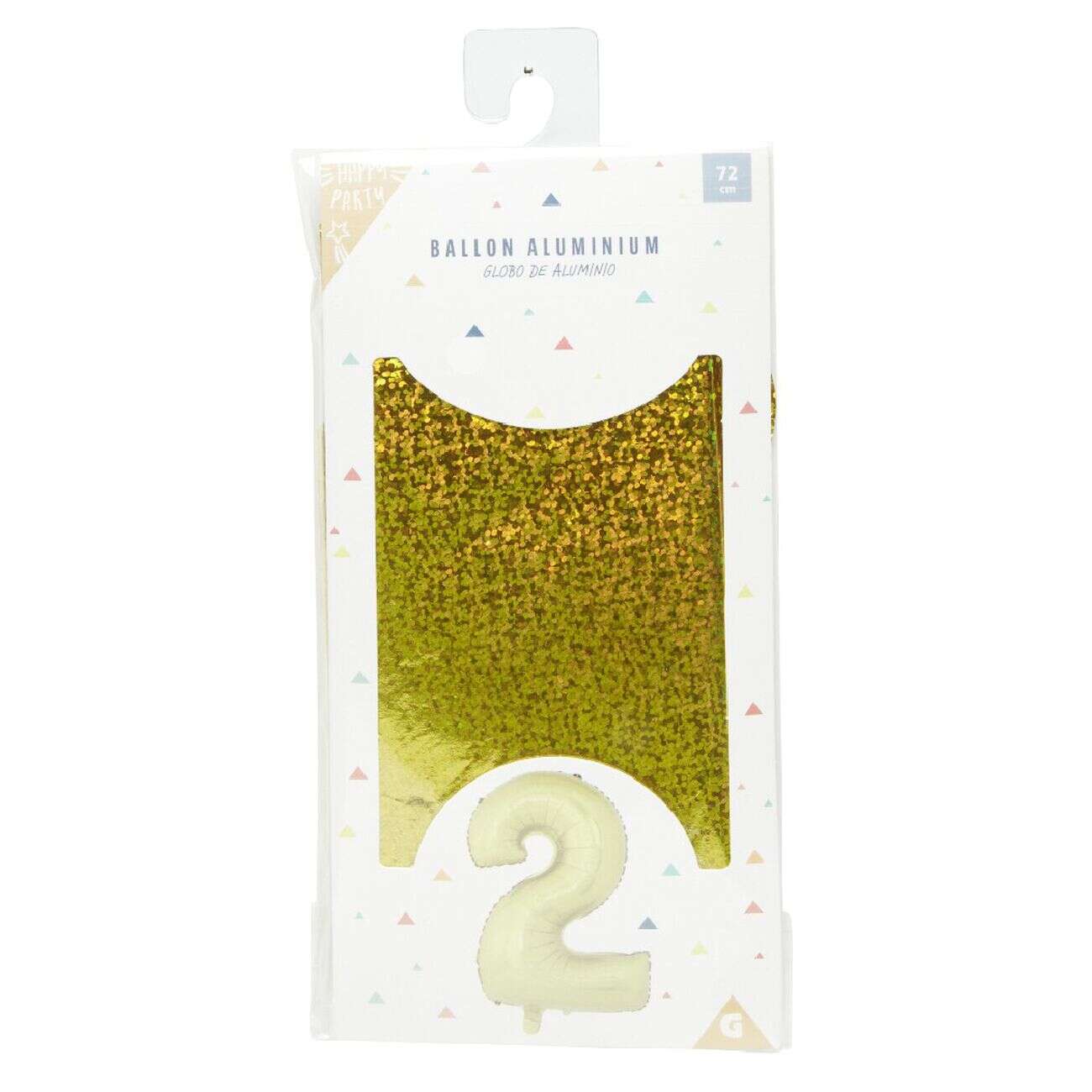 Ballon chiffre 2 aluminium
