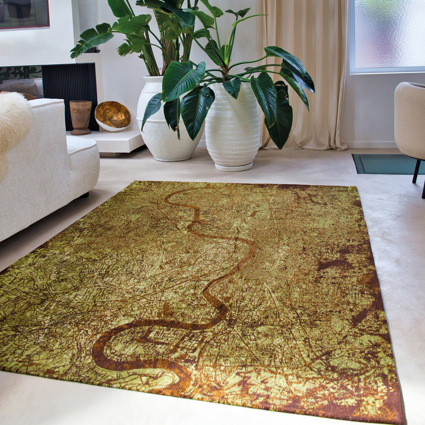 Louis de Poortere Cities Vloerkleed 100 x 140 cm - Green Meadows