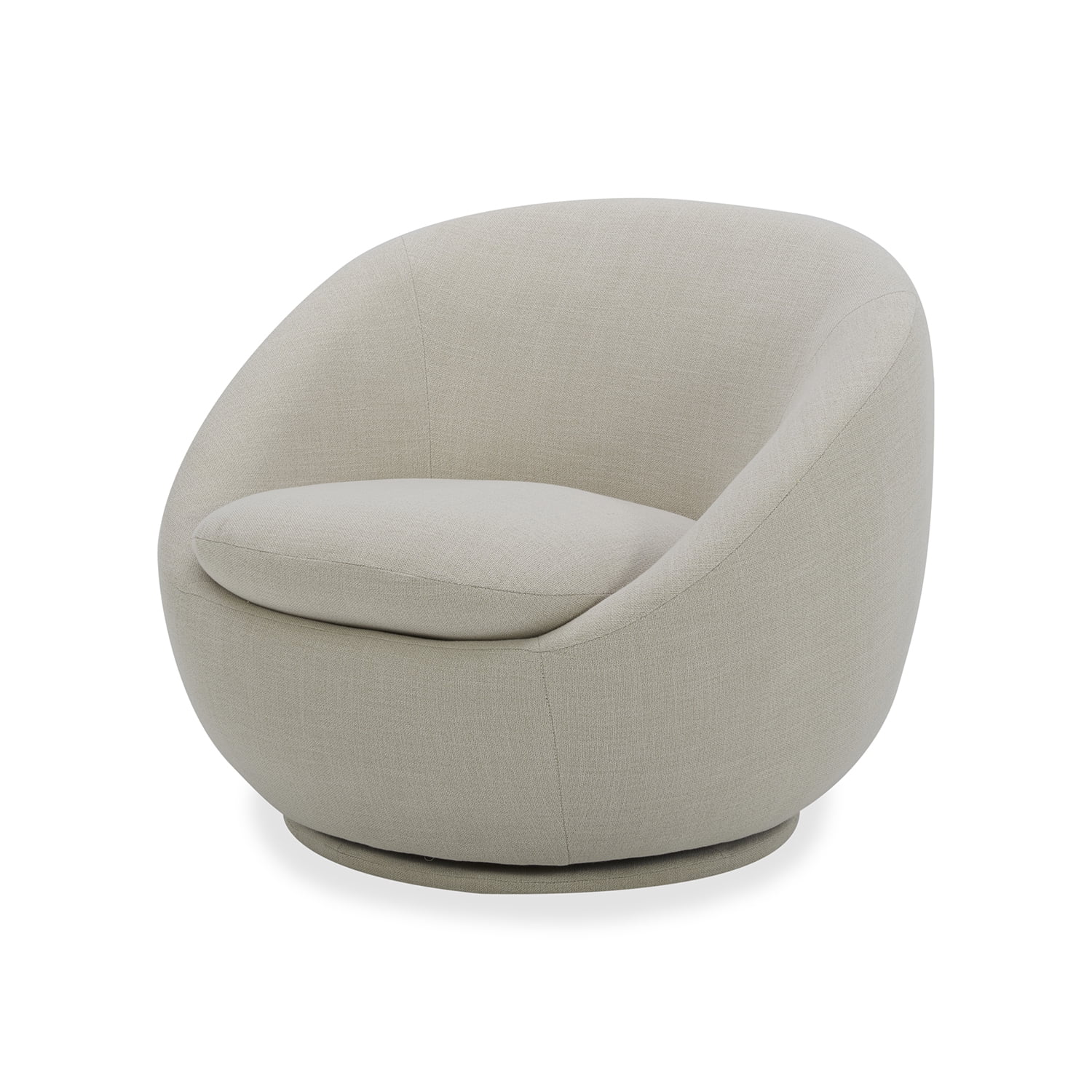 Better Homes & Gardens Mira Swivel Accent Chair, Cream Shearling