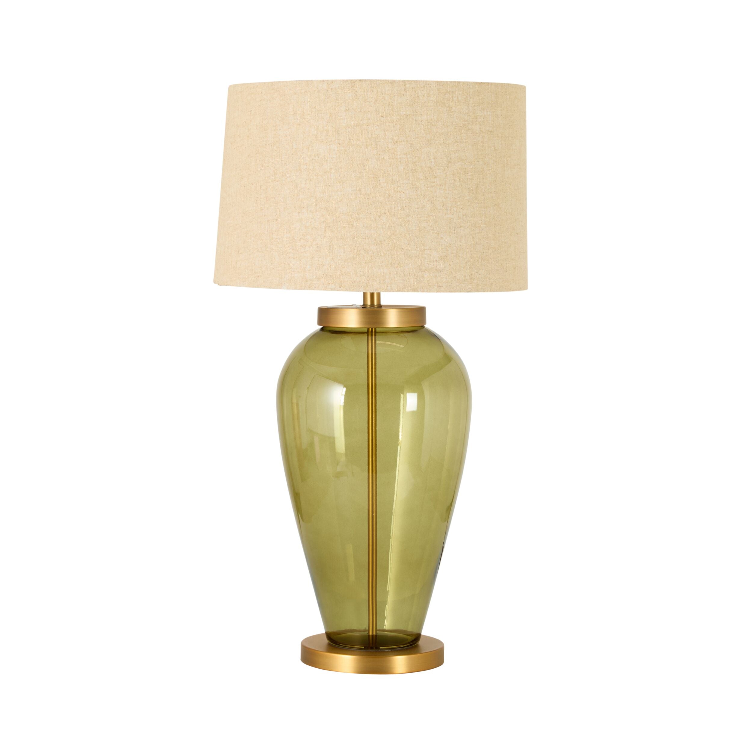 Verdant Glass Table Lamp Green 84cm