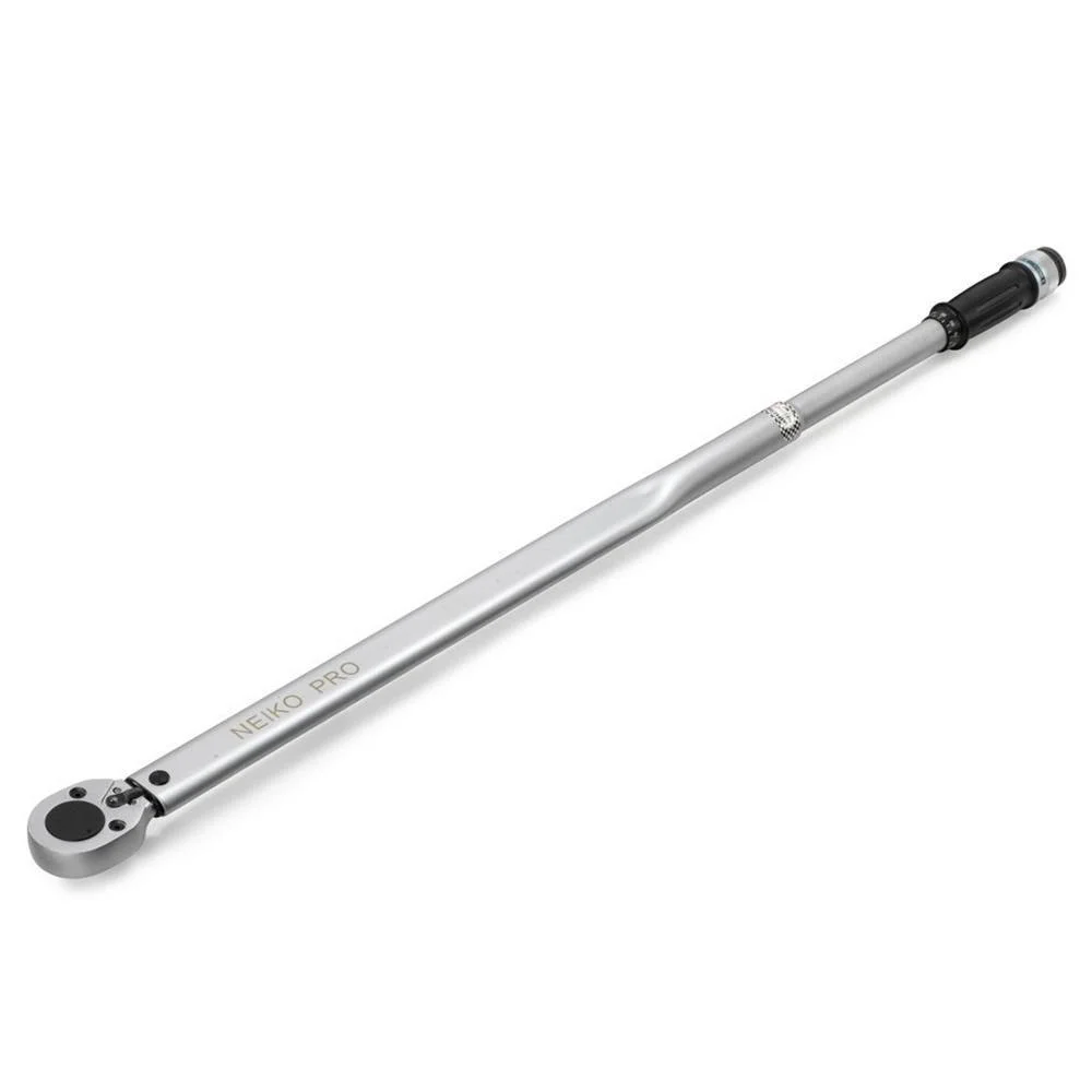 Neiko PRO 03710B 3/4-Inch-Drive Adjustable SAE Torque Wrench with Torque Click Settings of 100�C700 Foot-Pound, Made with CrV Steel, 48-Inch Length