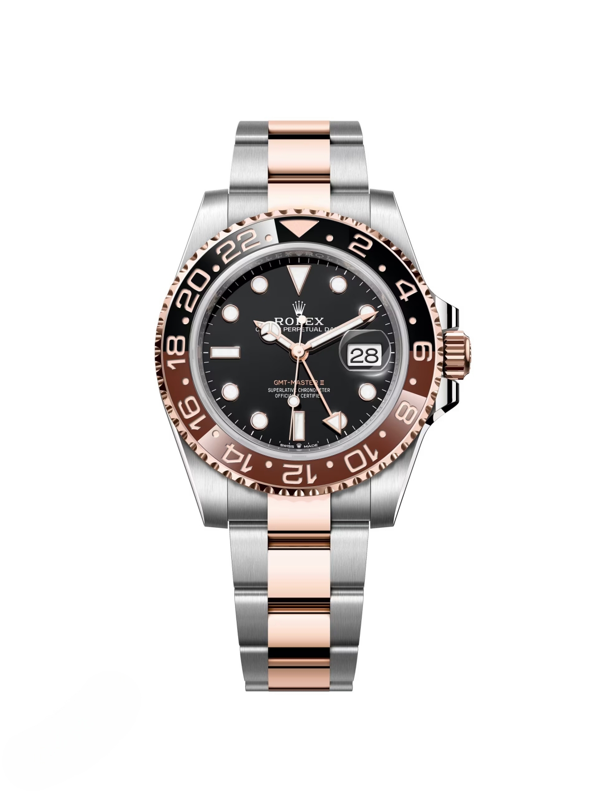 [Super Clone]RLX GMT Master Il Pepsi 'OysterBracelet' Swiss Replica Watch|Ref 126711CHNR