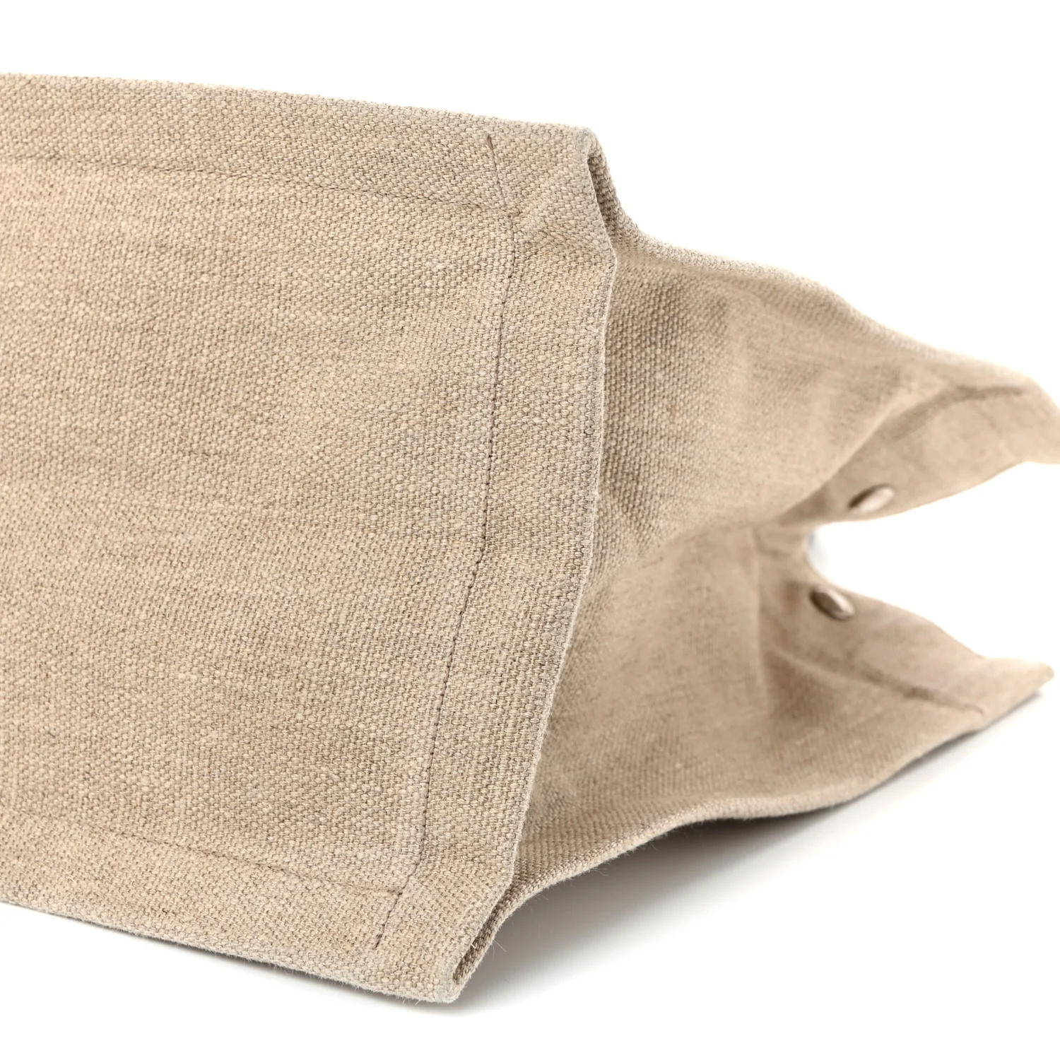 Linen Calfskin Small Rive Gauche Tote Optic White