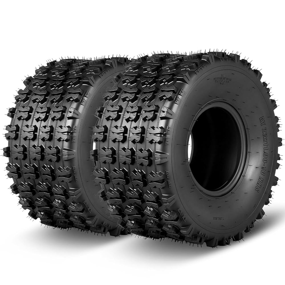 2Pcs 22x11-10 ATV UTV Tires, 4PR 22x11x10 All-Terrain Tires