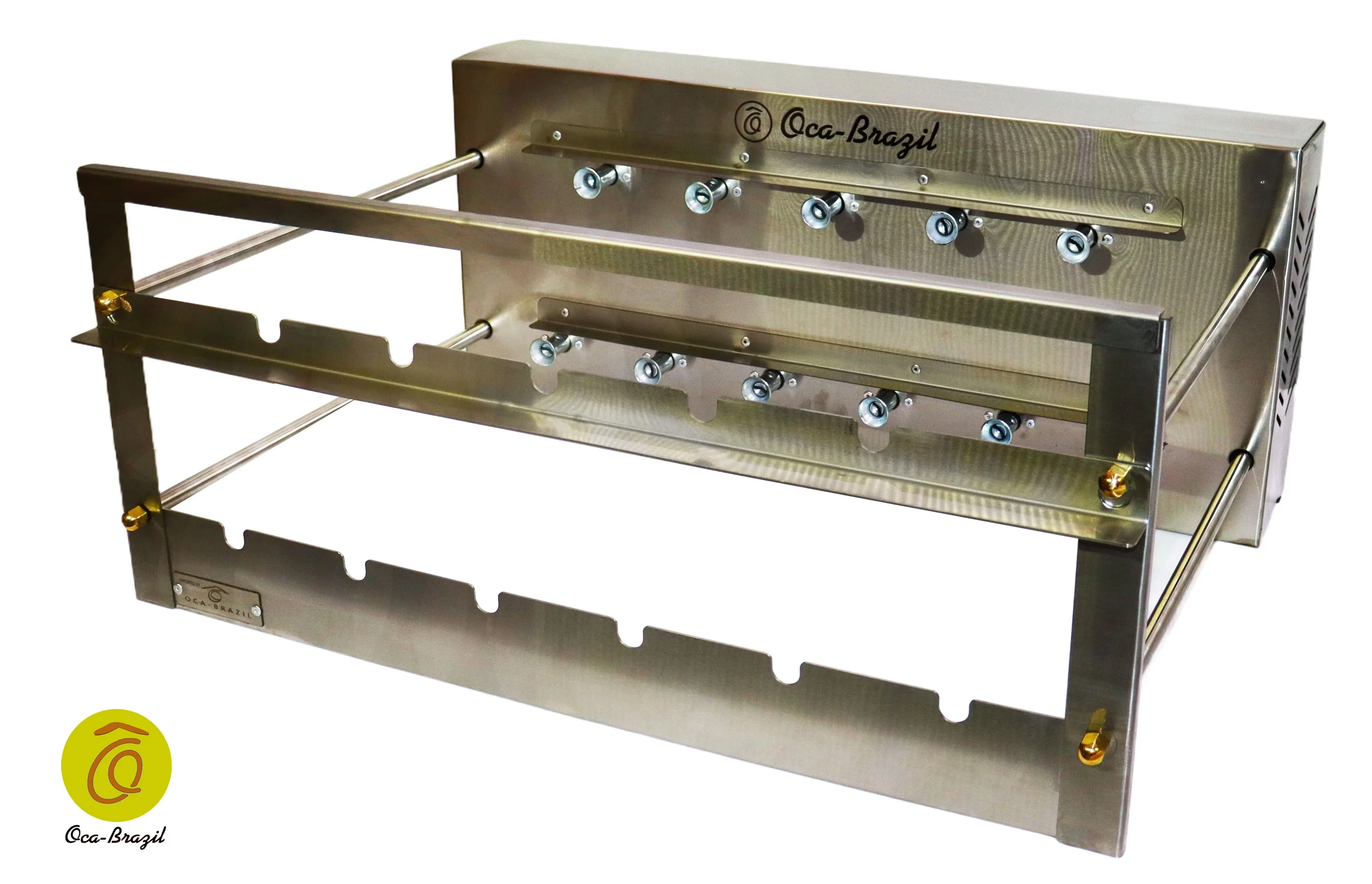 Brazilian BBQ Charcoal Grill - 11 Skewers - Rotisserie System - Oca - Brazil