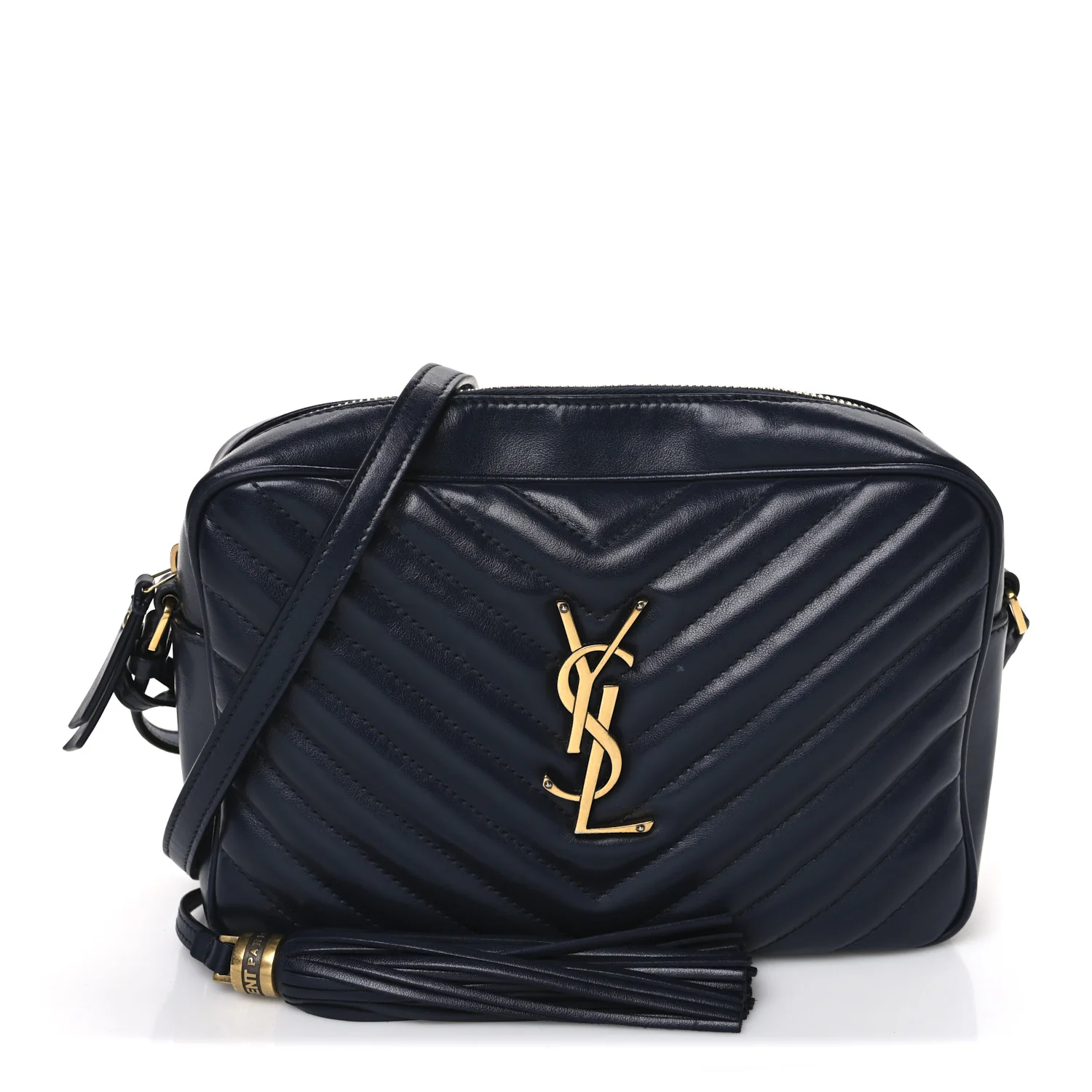 Calfskin Matelasse Monogram Lou Camera Bag Deep Marine