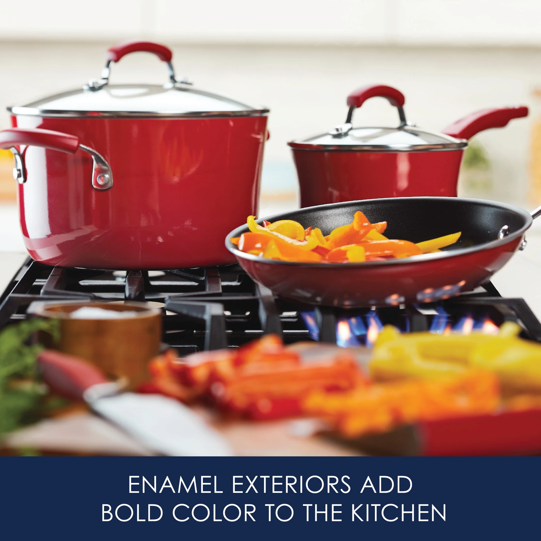 15-Piece Nonstick Pots and Pans Set/Cookware Set, Marine Blue(Marine Blue) - Image 10