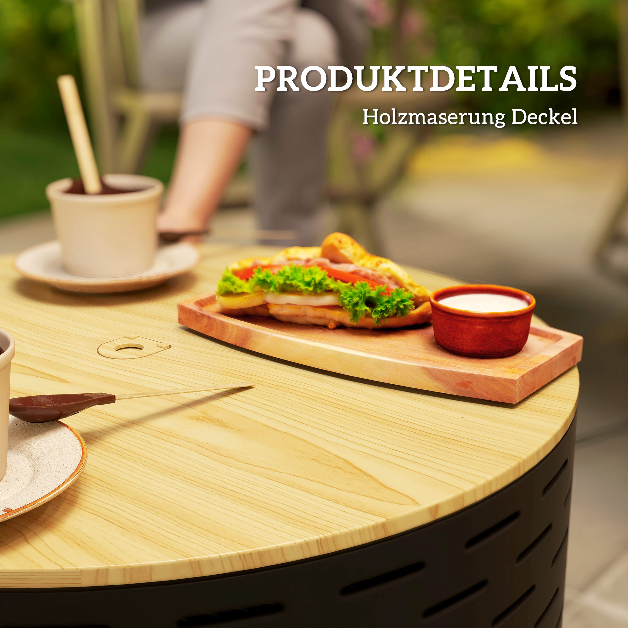 Outsunny 3-in-1 Vuurschaal Ø60 x 39cm van Roestvrij Staal met Grillrooster, Vonkenbescherming en Vuurhaak Steenkoolgrijs