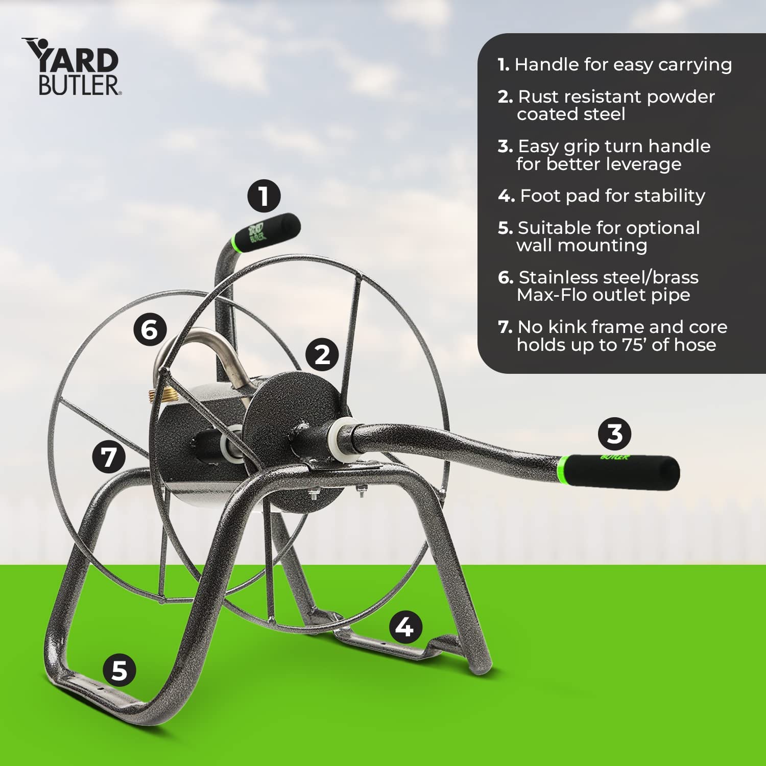 150 Ft. Compact Hose Reel GRS-150H - Image 8