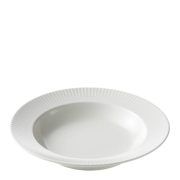 Groovy suppetallerken 23 cm steintøy hvit