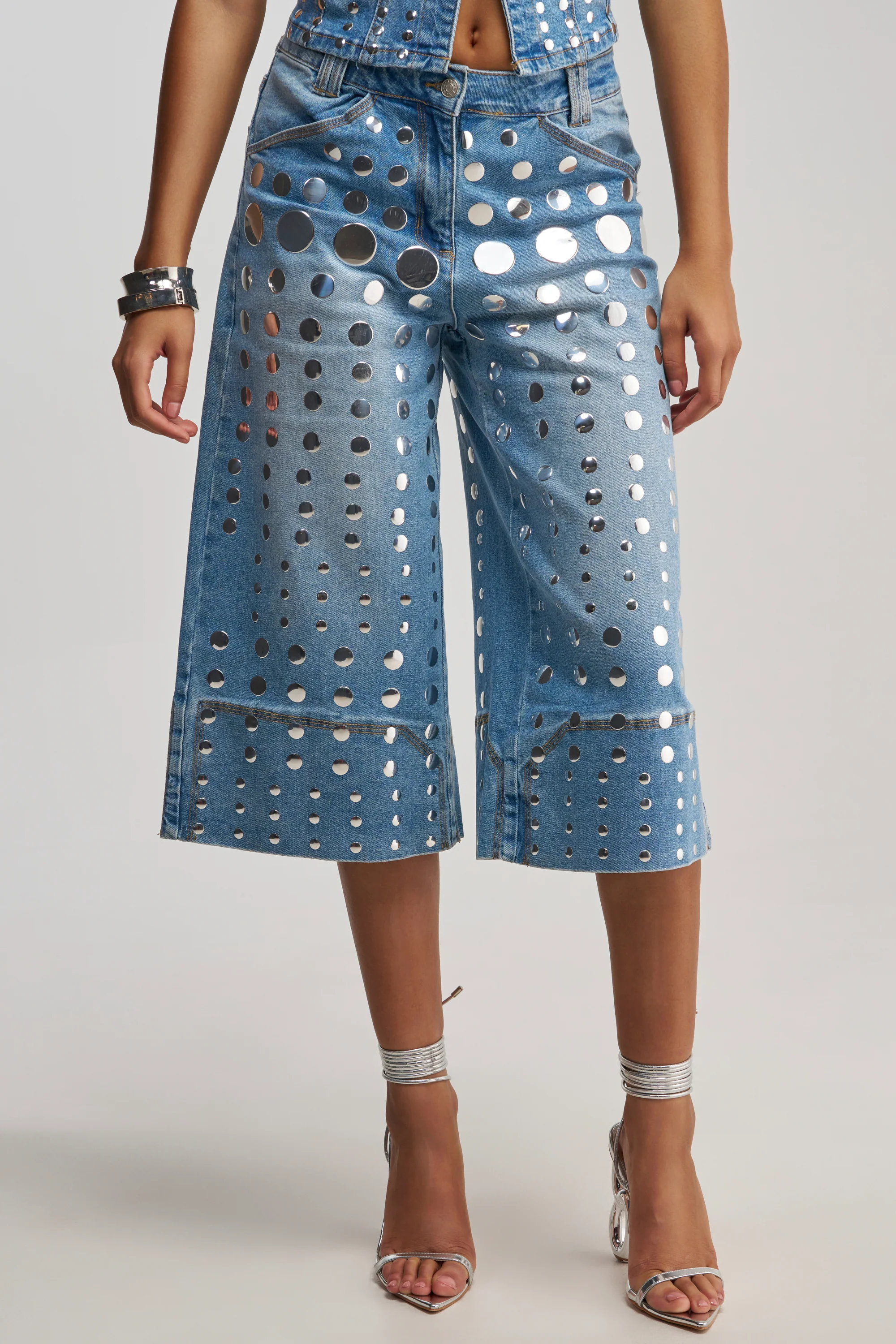 STUDS EVERYWHERE CULOTTE - Akira Store