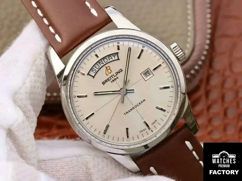 Breitling Transocean Day Date A4531012 / G751 / 437X / A20BA.1 V7 Silver Dial