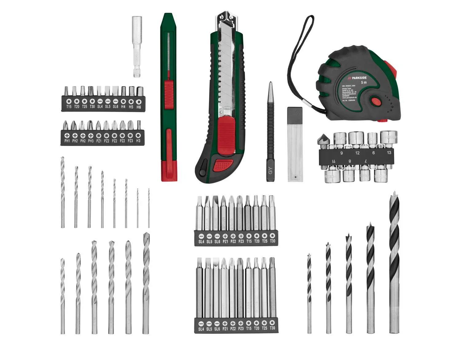 PARKSIDE Set perceuse-visseuse sans fil et accessoires + 2 Batteries + Chargeur, 20 V