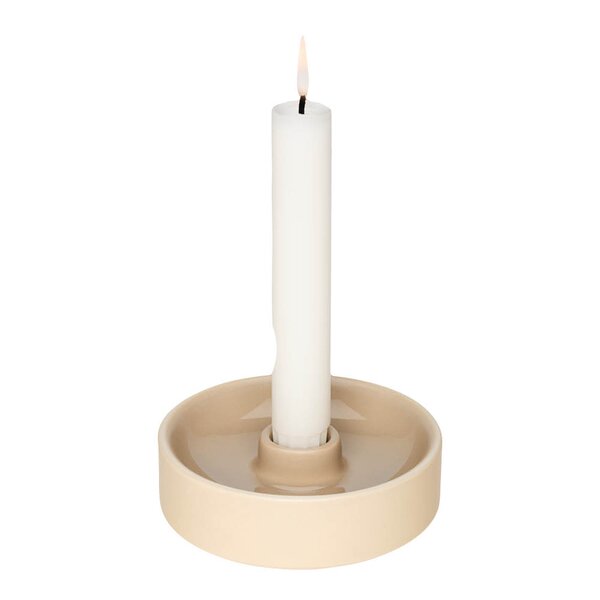 Kirnu lysestake 11x3,5 cm beige