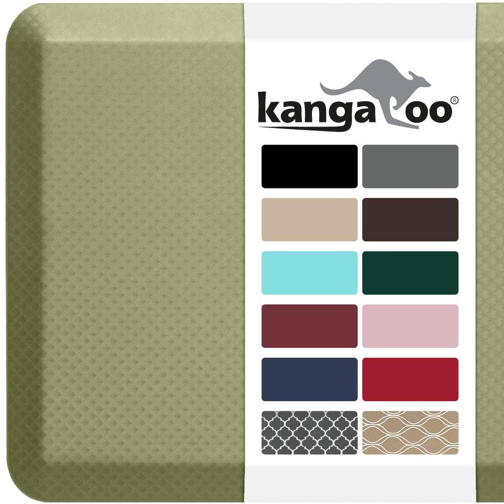 Kangaroo Thick Ergonomic Anti Fatigue Cushioned Kitchen Floor Mats, Standing Office Desk Mat, Waterproof Scratch Resistant Topside, Supportive All