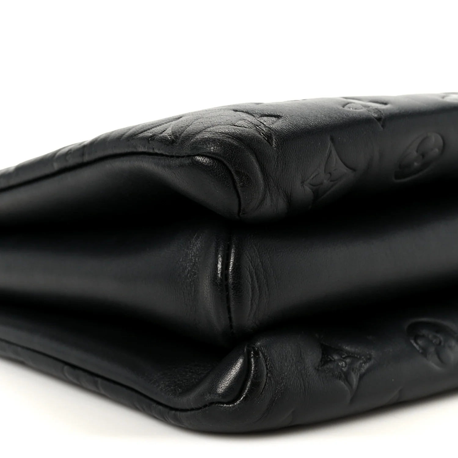 Lambskin Embossed Monogram Coussin PM Black