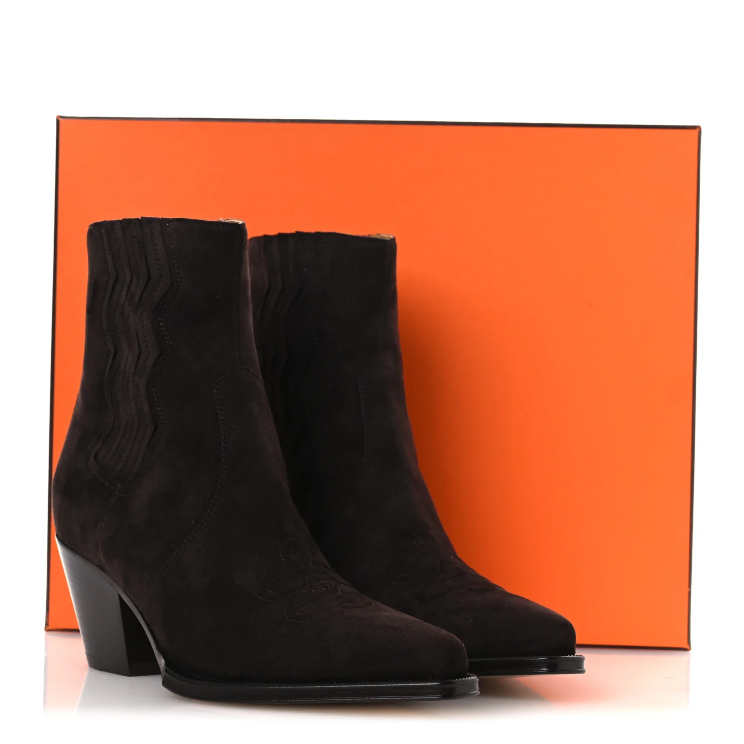 Suede Womens Vegas Ankle Boot 38.5 Marron Ebene