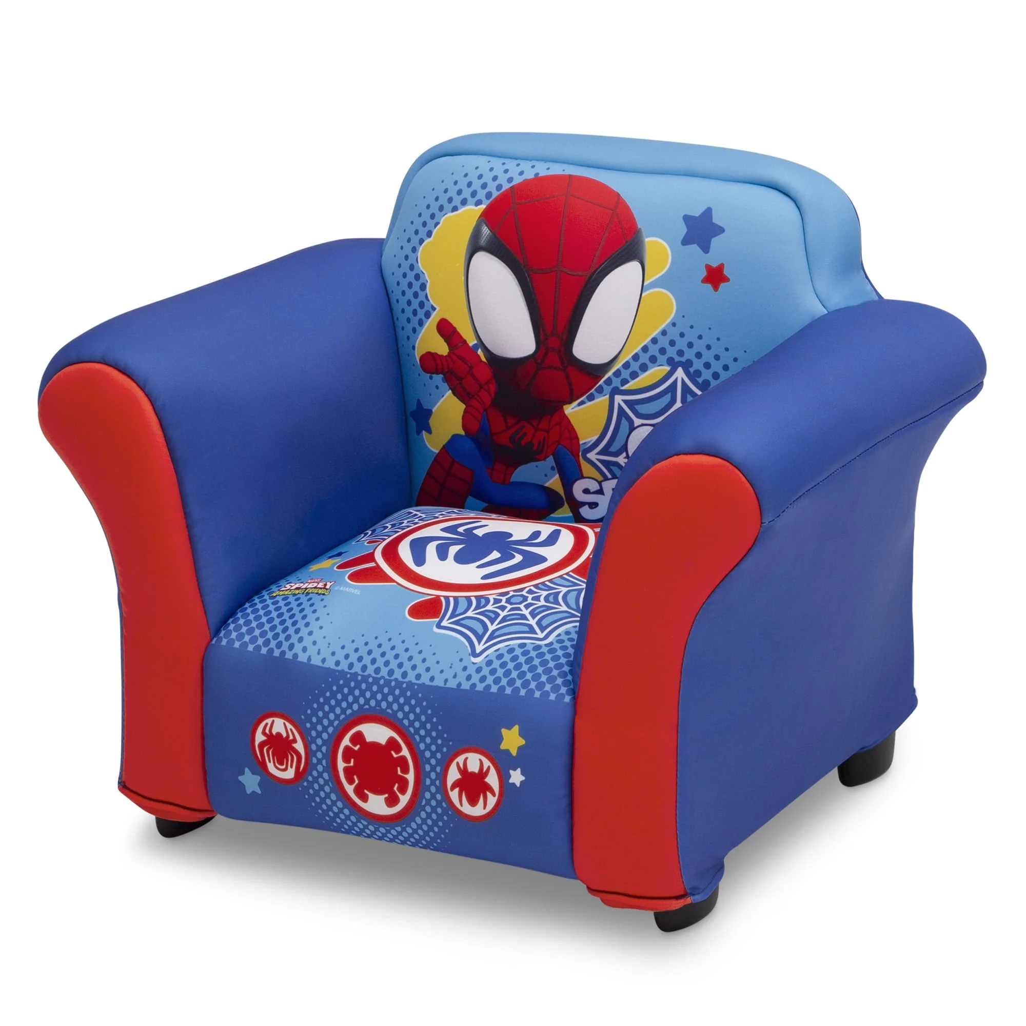 Marvel Spidey and His Amazing Friends Upholstered Chair with Sculpted Plastic Frame by Delta Children Image 4