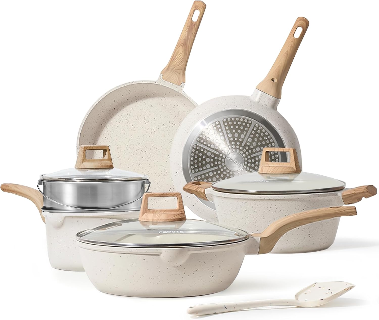 CAROTE 21pcs Pots and Pans Set, Nonstick Cookware Sets, with Egg Pan