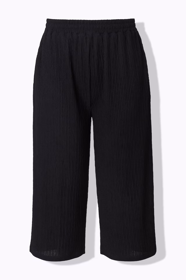 Textured Jersey Elastic Waist Culottes