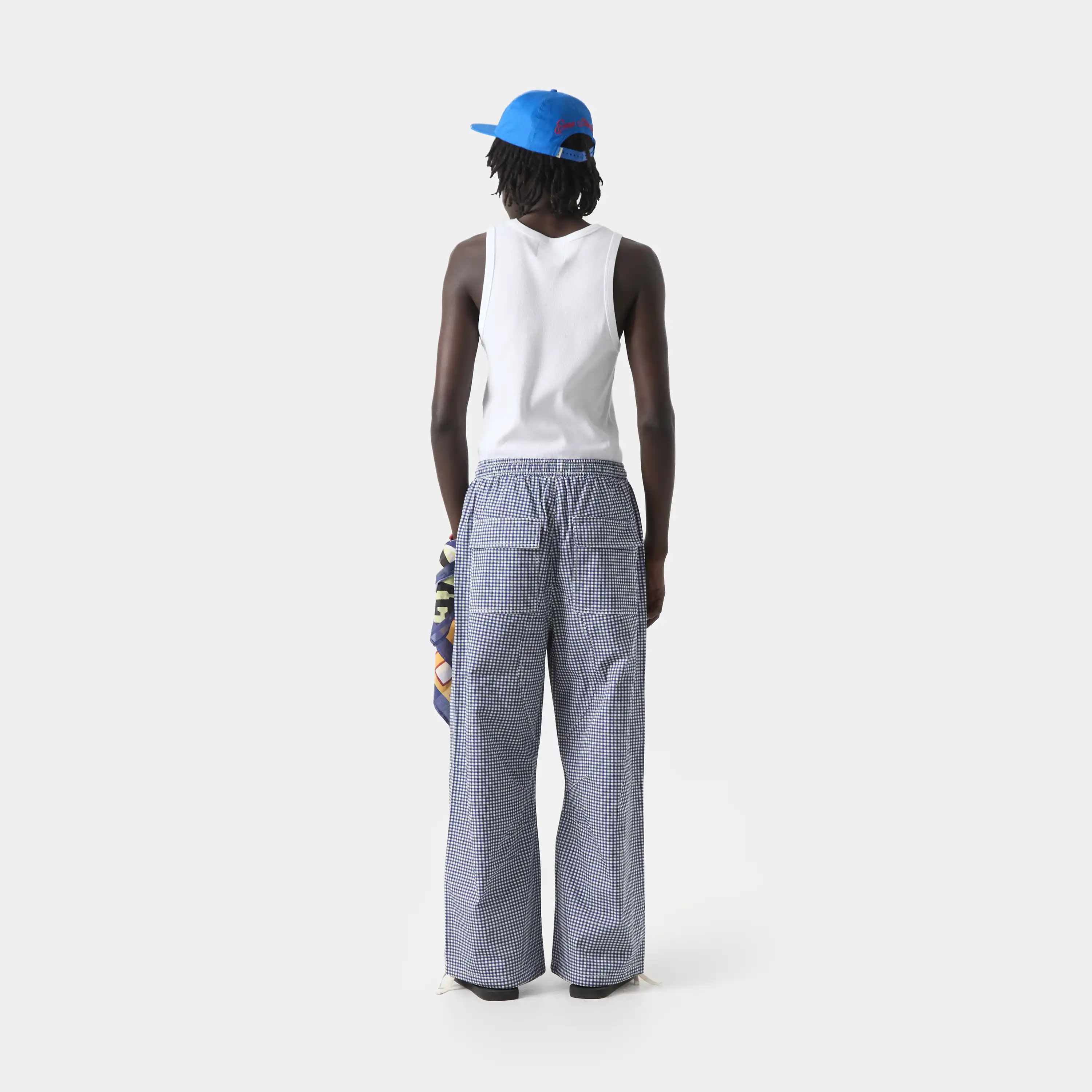 Patches Vichy Indigo Cargo Pants