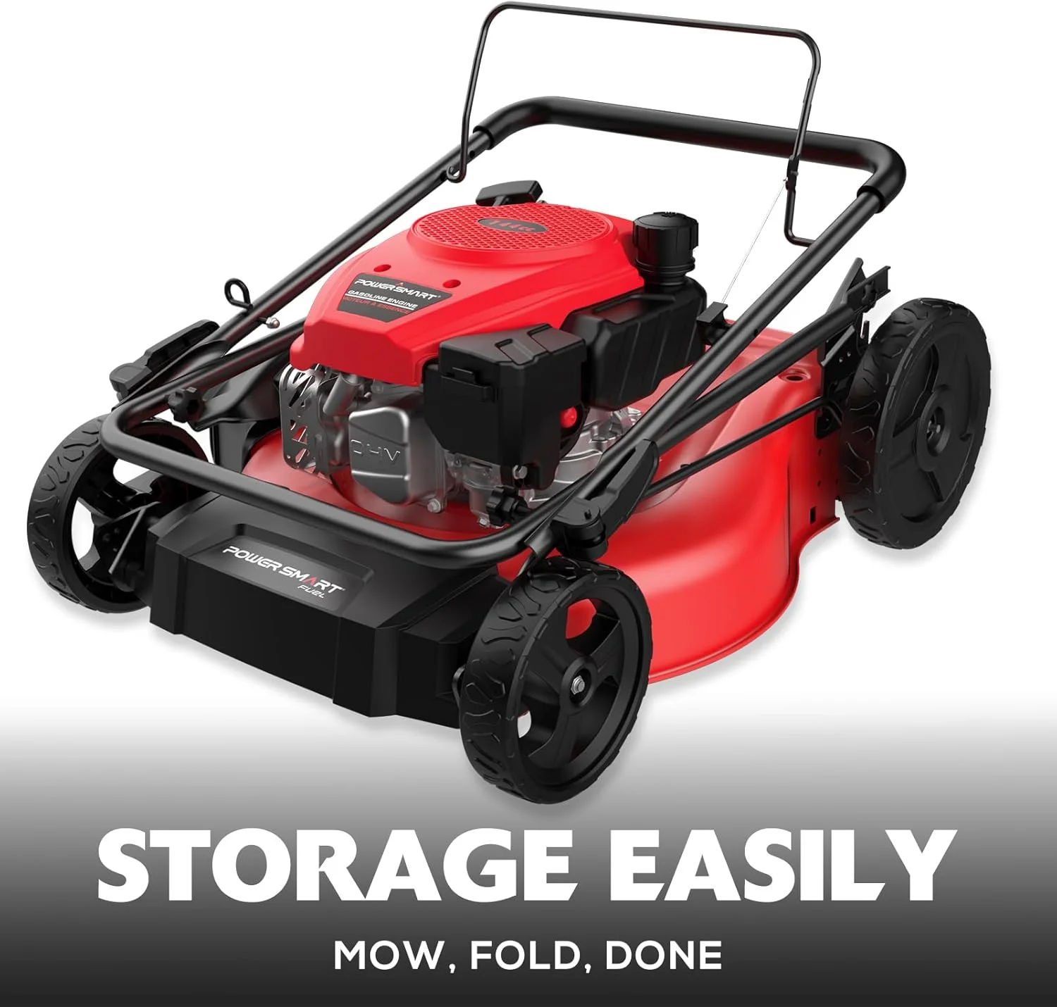 21" 144cc Gas Push Lawn Mower, with 6-Position Height Adjustment, 3-in-1 Cutting - Image 5