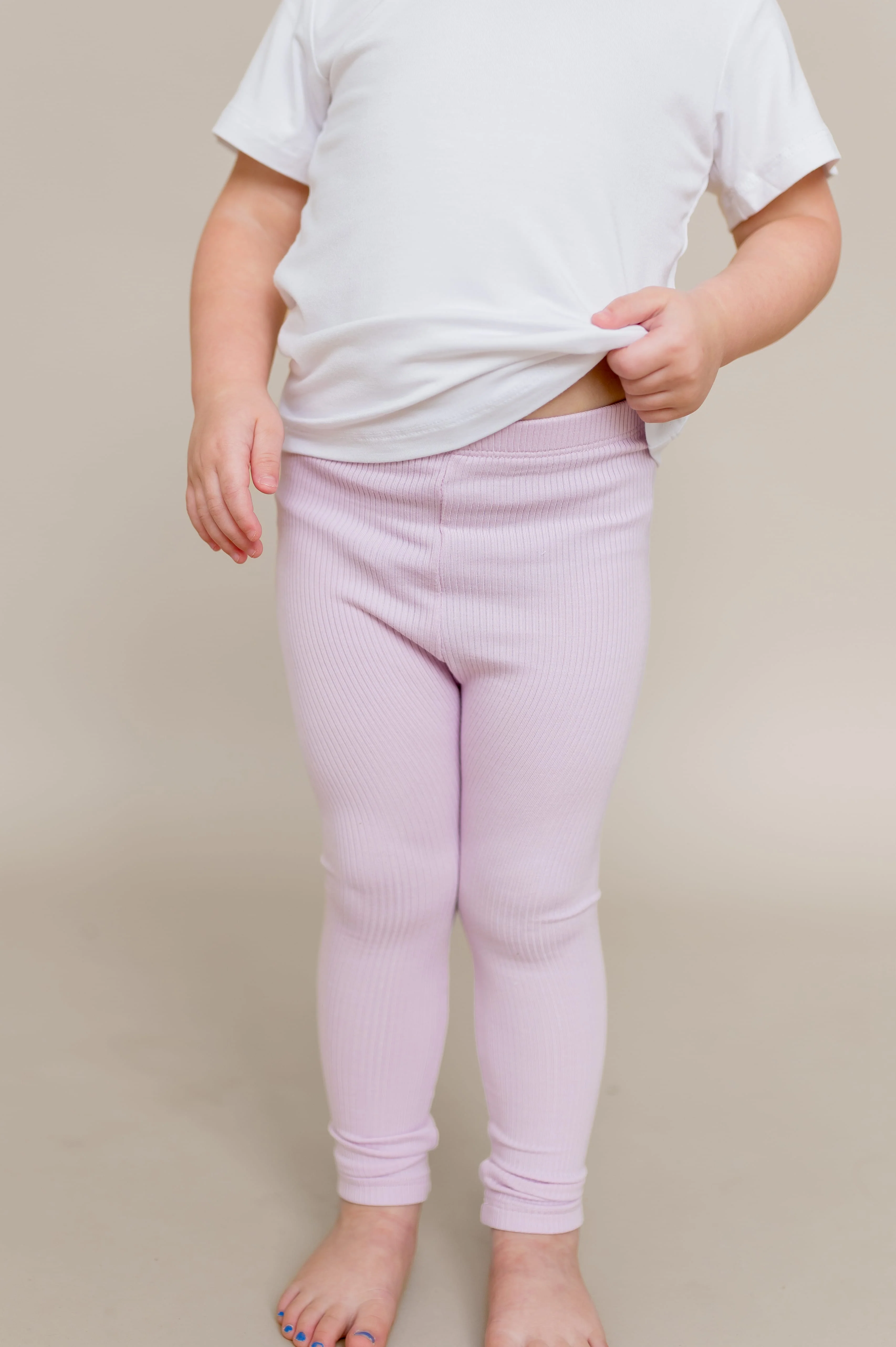 Ribbed Leggings in Thistle