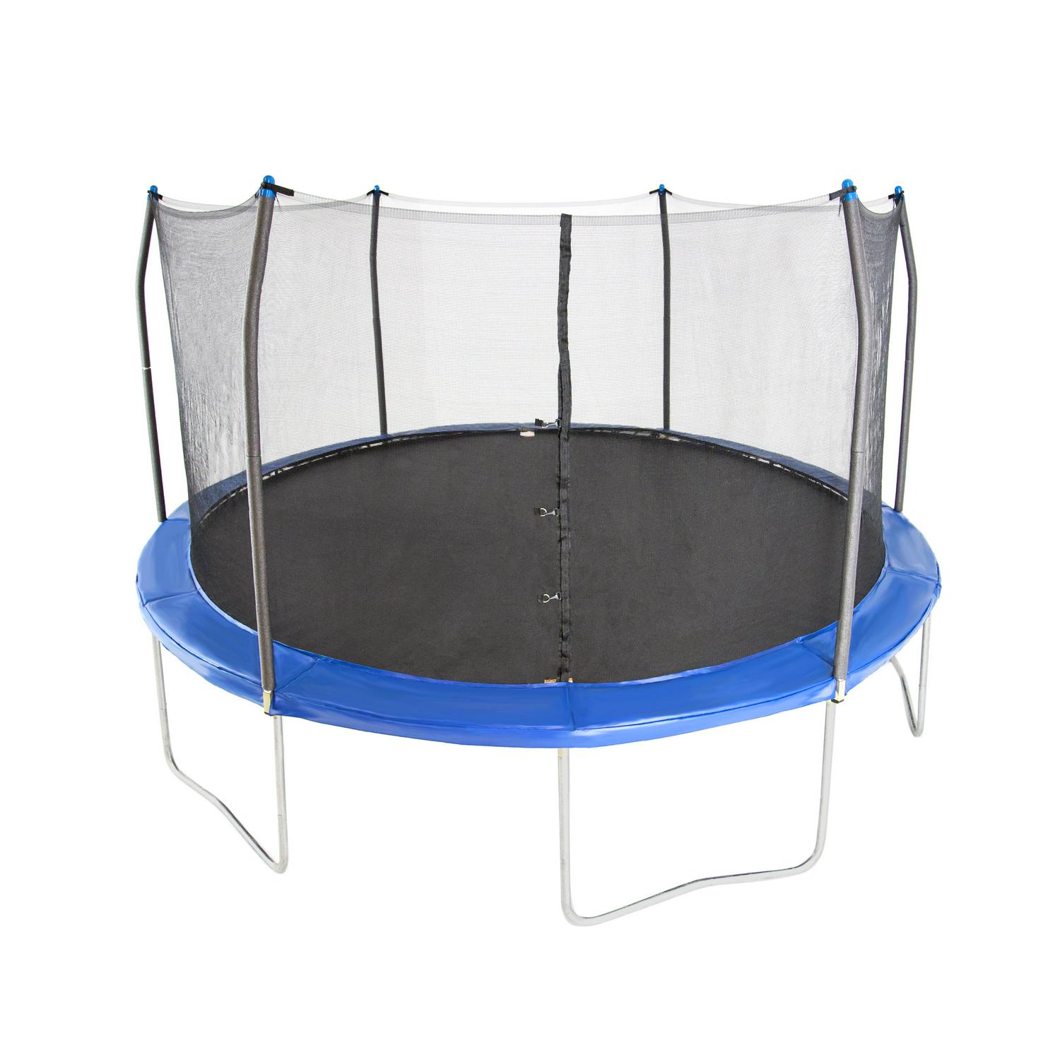 15#8242; Trampoline. with Enclosure. Bright Blue