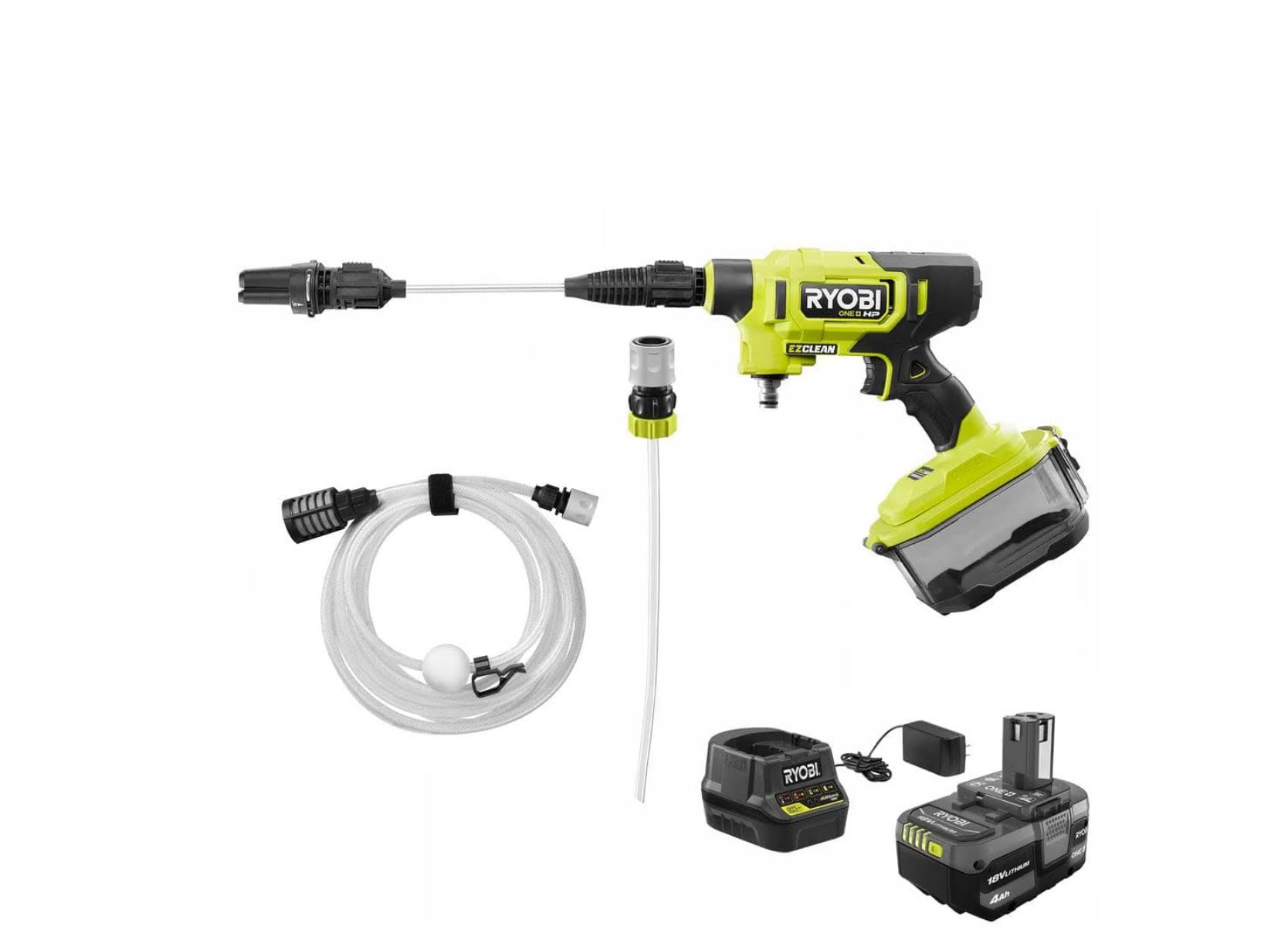 Ryobi One+ HP 18V Brushless EZClean 600 PSI 0.7 GPM Cordless Cold Water Power