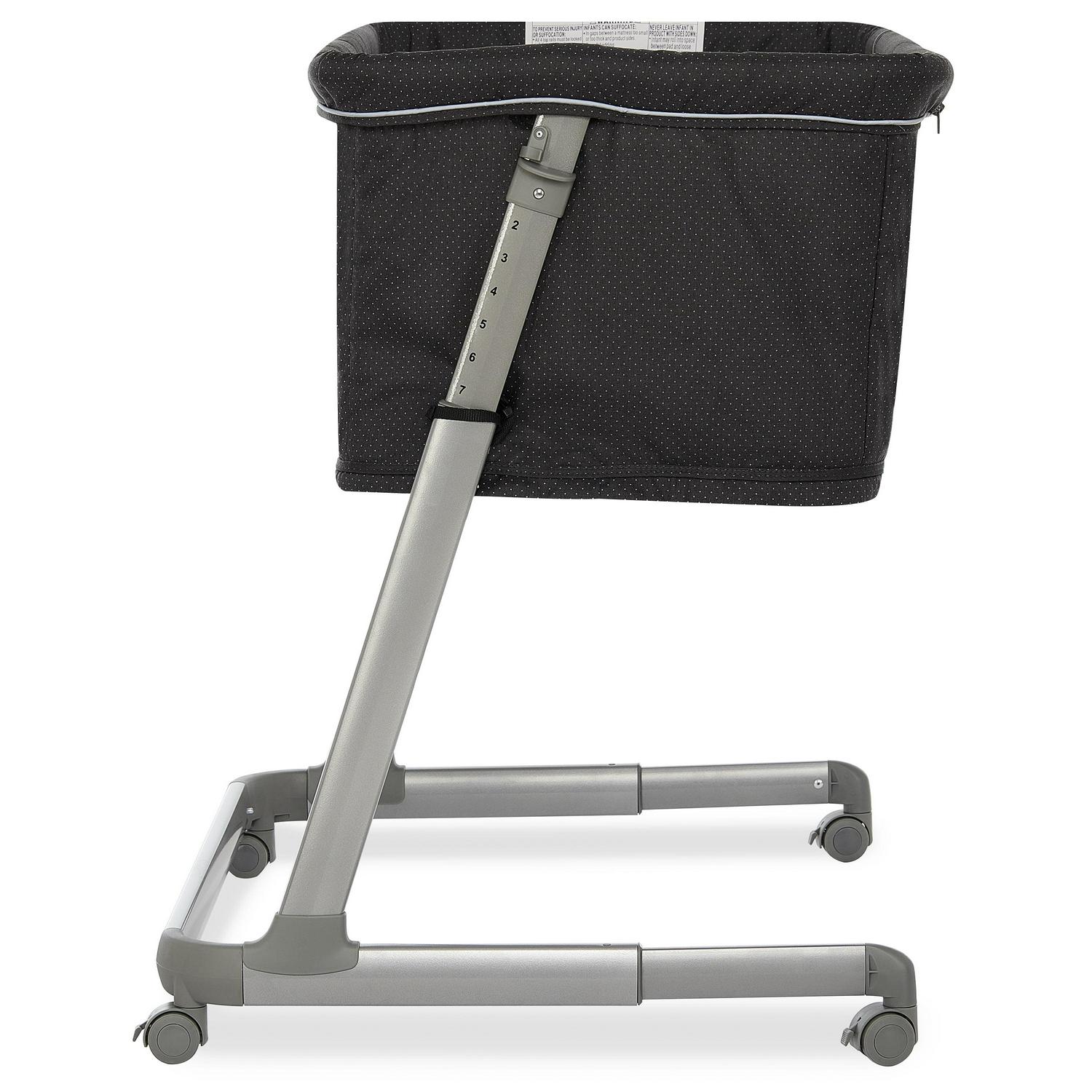 Waves 3-in-1 Baby Bassinet. Bedside Sleeper and Playard in Dark Grey. JPMA Certified - Image 5