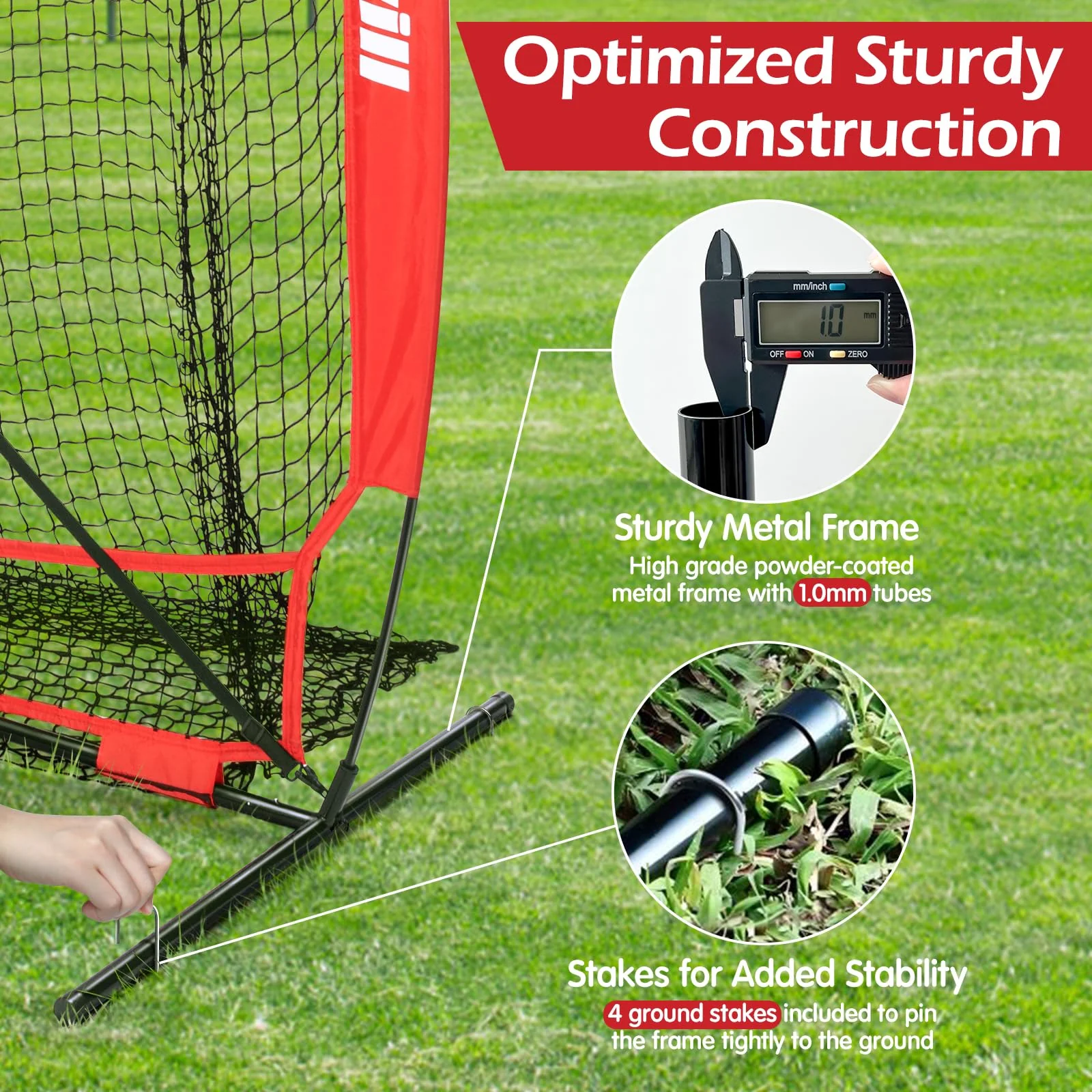 Bearwill 7x7ft Baseball Softball Practice Net