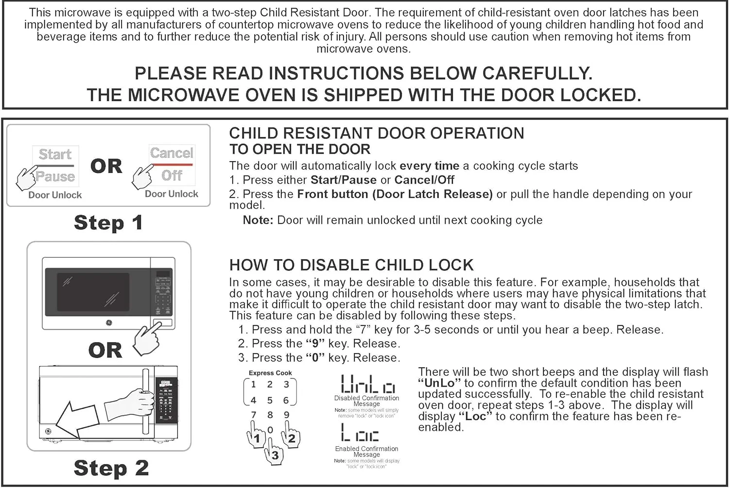 GCST14S1WWW Microwave Oven,1,100-watt 7 Auto Cooking Settings, Kitchen Essentials for The Countertop, Dorm Room or Apartment, Child-Lock Technology 1.4 Cu. Ft, White(Child-Lock Technology 1.4 Cu. Ft./White) - Image 7