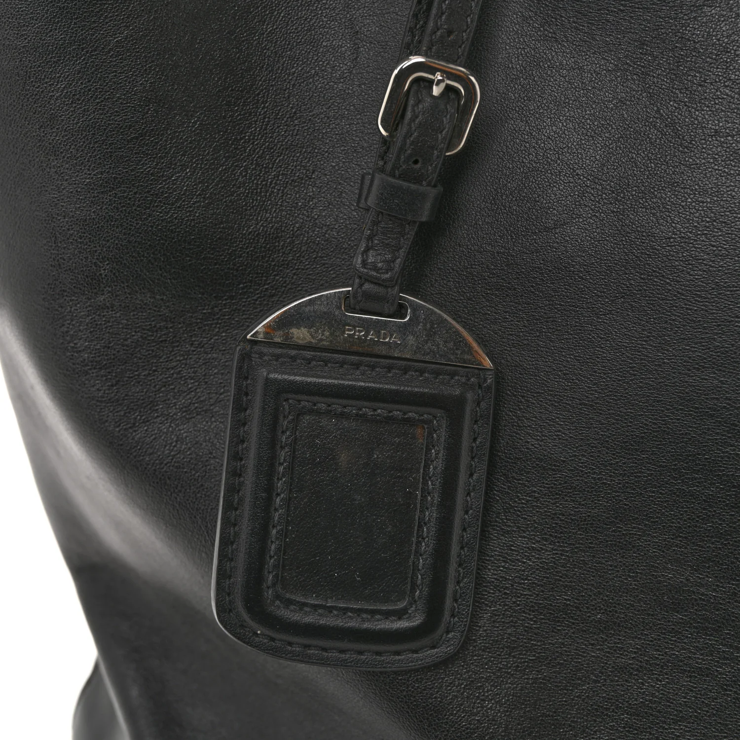 Soft Calf Shopping Tote Black