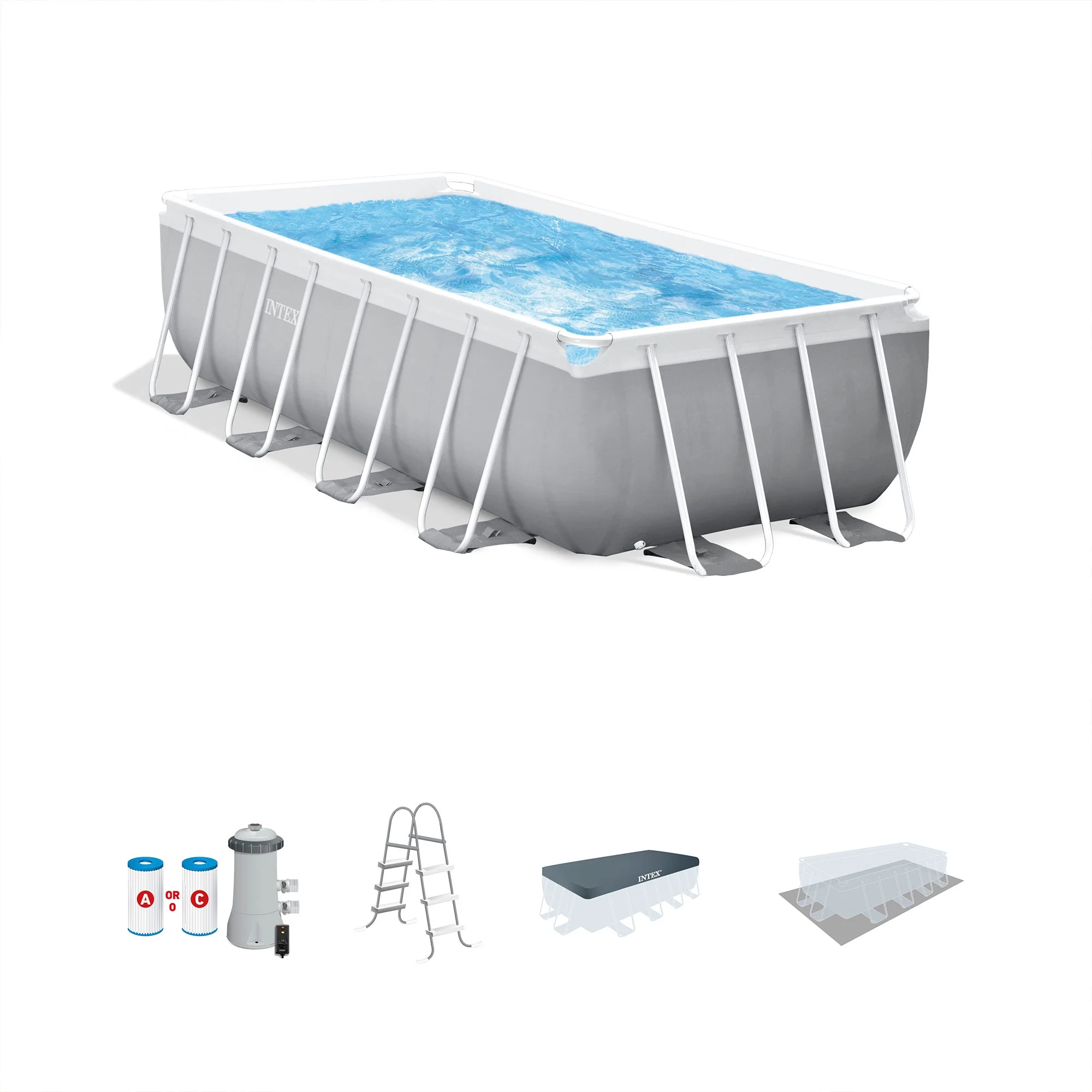 Open Box 16' x 42" Prism Frame Rectangular Above Ground Swimming Pool Set - Image 9