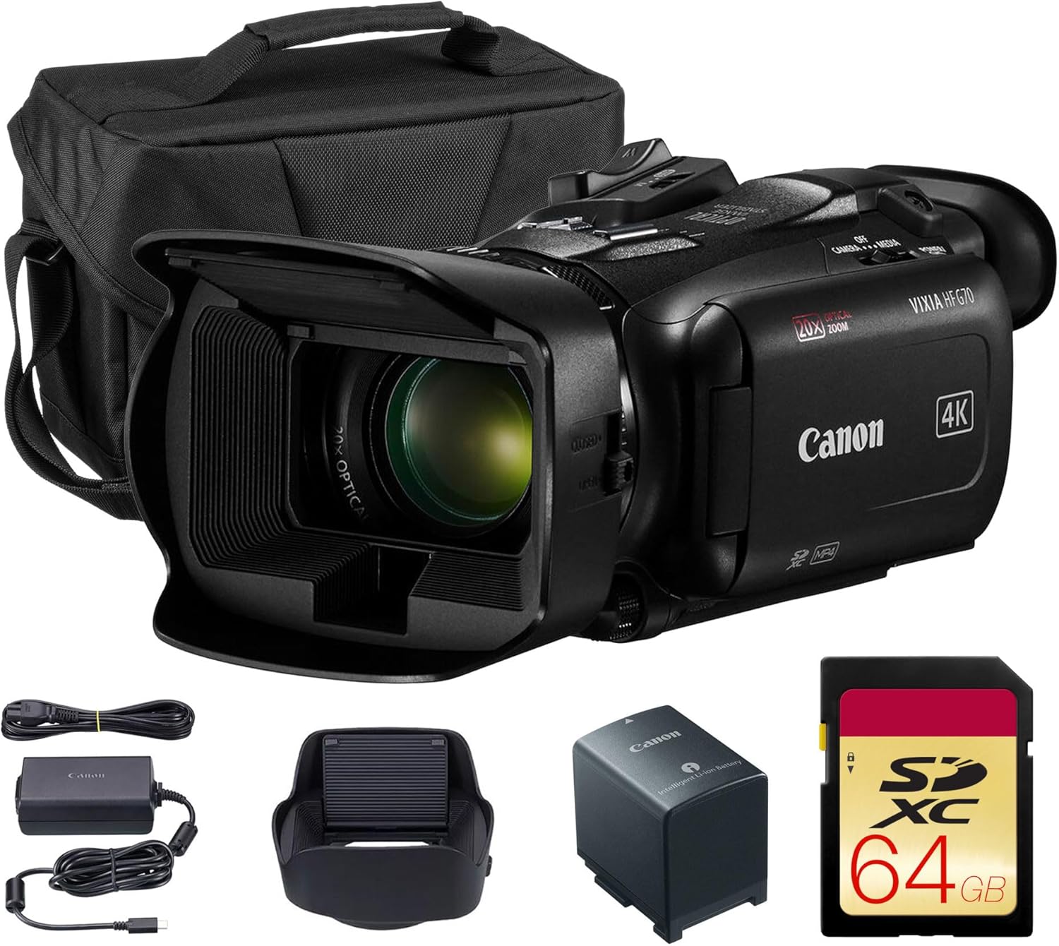 Canon VIXIA HF G70 4K Camcorder – UHD Video Camera with 20x Optical Zoom  1/2.3