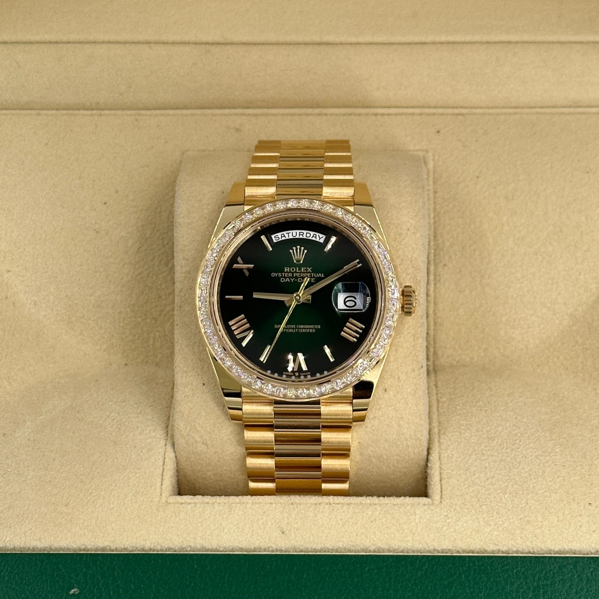 [Super Clone]RLX Day-Date 40mm 228398TBR-0042 Green Ombré Dial President Watch【Super Clone】