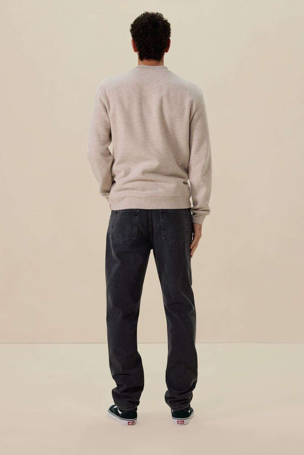 Plato grijze mid-rise straight fit jeans