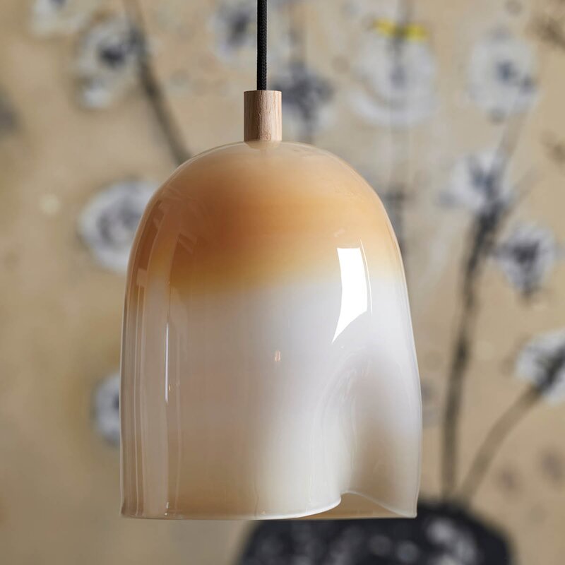 Klem lampe medium 28 cm pearl