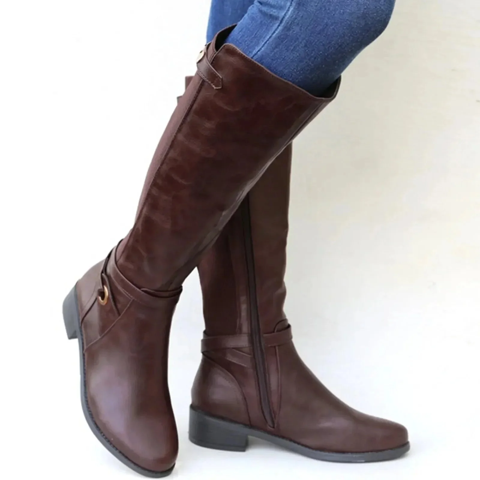 Étienne | Bottes en cuir à talon épais